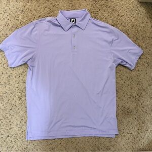 FootJoy Men's Lavender Mini Dot Golf Polo Shirt